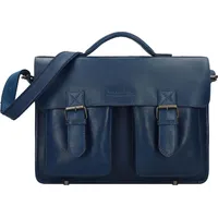 GREENLAND Nature Nature Aktentasche Leder 40 cm blau