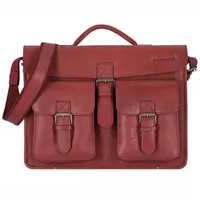 GREENLAND Nature Nature Aktentasche Leder 40 cm rot
