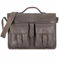 GREENLAND Nature Nature Aktentasche Leder 40 cm grau