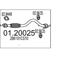 Polmo Abgasrohr vorne für