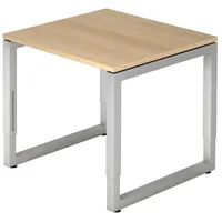 Hammerbacher Ergonomic Plus R-Serie RS08/E/S Schreibtisch 80x80cm Eiche/silber
