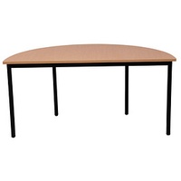 Gürkan Mehrzwecktisch buche halbrund, Vierkantrohr schwarz, 120,0 x 60,0