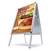 Showdown® Displays Kundenstopper silber DIN B0 2 Fächer, 1