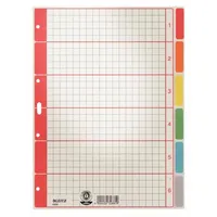 Leitz Ordnerregister Vollformat 1-6 grau, farbig 6-teilig, 1 Satz