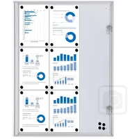 Showdown® Displays Schaukasten Economy XS silber 9x DIN A4