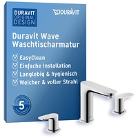Duravit Wave 3-Loch-Waschtischarmatur Chrom