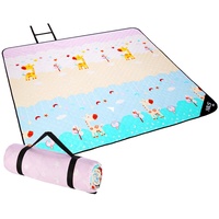 NILS CAMP Picknickdecke Giraffe Nils Camp NC8028 rosa|hellblau|kaschmirbeige No