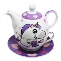 EinhornLiebe Teekanne mit Tasse - Tea for one (4-teilig)