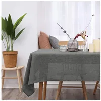 Deconovo Tischdecke Abwaschbar Leinenoptik Lotuseffekt Tischwäsche Wasserabweisend Tischtuch 240x150
