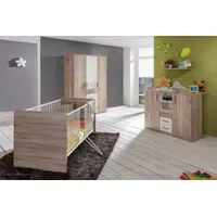 WIMEX Babyzimmer-Komplettset WIMEX "Bergamo", weiß (san remo eiche nb,