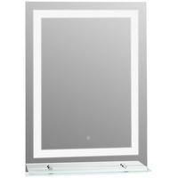 Kleankin LED Badezimmerspiegel mit Glas-Ablage