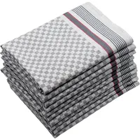 ZOLLNER Geschirrtücher,, 50x100 cm, Baumwolle, grau kariert