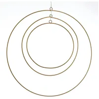 MARELIDA Dekoringe Metallringe mit Aufhängeösen DIY Basteln 30/20/15cm gold