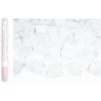 Partydeco Konfettikanone mit Rosenblättern 40 cm Weiß