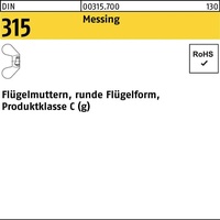Industrial Quality Supplies Flügelmutter DIN 315 Messing M 3