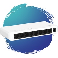 Strong SW8000P, 8-port, Gigabit Ethernet (10/100/1000), Wandmontage,