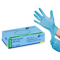 Meditrade Nitril NextGen Handschuhe M Hellblau