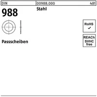Industrial Quality Supplies DIN 988 Passscheibe Stahl 8x14x0,5mm