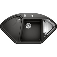 Blanco Delta II schwarz + Excenterbetätigung + InFino