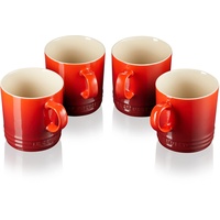 Le Creuset Becher 0,35 l Kirschrot 4 St.