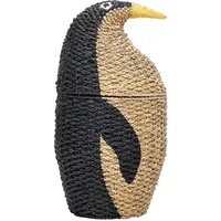 Bloomingville Spielzeug Korb Pinguin, Tazia, Ø 37 cm, Höhe