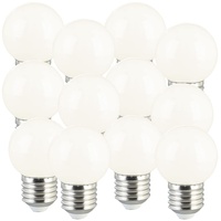 Luminea 12er-Set LED-Lampen, E27 Retro, G45, 50 lm, 1