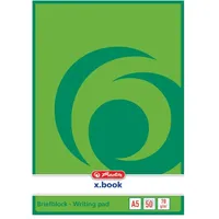 Herlitz Briefblock A5 blanko 50 Blatt Weiß