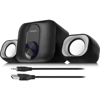 Eminent 2.1-Stereo-Lautsprecherset fr PC und Laptop, USB-betrieben - Schwarz