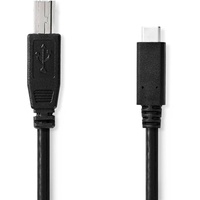 Nedis CCGL60650BK10 USB 2.0 Kabel USB USB B, A,