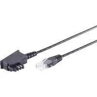 S/conn maximum connectivity TAE-F RJ45 Stecker, VDSL Routerkabel, schwarz,