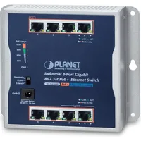 Planet IP30 Industrial 8-Port 10/100/1000T 802.3at PoE+, - Switch