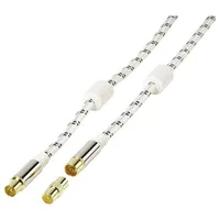 Vivanco Audio- & Video-Kabel, Antennenkabel, Koaxialkabel (3 cm) weiß