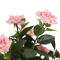 Mica decorations Mica künstlicher Rosenstrauch rosa im Blumentopf 33