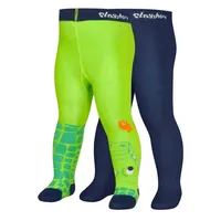 Playshoes Strumpfhose Krokodil 2er Set in Grün/Marine | Gr.: