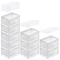 Proregal SuperSparSet 10x Transparenter Eurobehälter LightLine mit offenem Griff