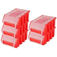 Proregal SuperSparSet 5x Sichtlagerbox 2 mit Deckel | HxBxT