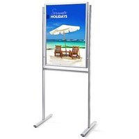 Showdown® Displays Kundenstopper silber DIN A1 2 Fächer