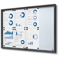 Showdown Displays Showdown® Displays Schaukasten SLIM grau 8x DIN
