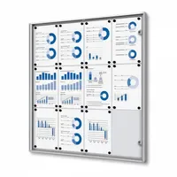 Showdown® Displays Schaukasten Economy XS B1 silber 12x DIN