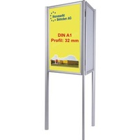 Showdown® Displays Kundenstopper silber DIN A1 3 Fächer