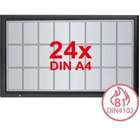 Showdown Displays Showdown® Displays Schaukasten Premium grau 24x DIN