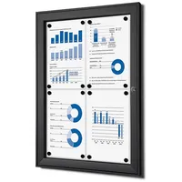 Showdown Displays Showdown® Displays Schaukasten schwarz 4x DIN A4