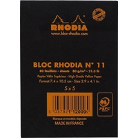 Rhodia 112009C A7, 80 g/m2, 80 Blatt, schwarz