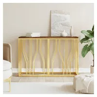 VidaXL Konsolentisch Golden Altholz