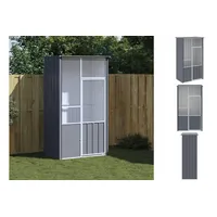 VidaXL Voliere Anthrazit 115x78x200 cm Verzinkter Stahl