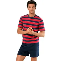 H.I.S. H.I.S Pyjama in rot-navy-gestreift, navy, | Gr.: 48/50