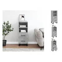VidaXL Sideboard Betongrau 34,5x34x90 cm Holzwerkstoff