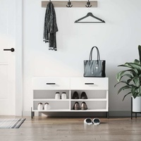 VidaXL Schuhbank Weiß 102x35x55 cm Holzwerkstoff