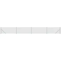 VidaXL Maschendrahtzaun mit Bodenflansch Silbern 0,8x10 m