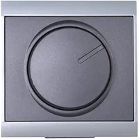 Kopp 803815089 Malta Dimmer mit Druck-Wechselschalter (Phasenanschnitt), RL400VA Silber-anthrazit